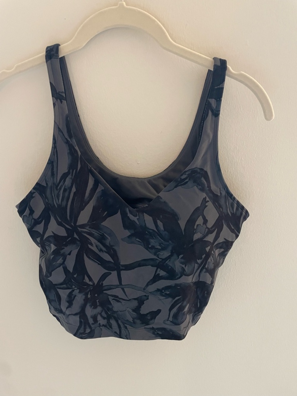 Lululemon Align Cropped Floral Print Tank Top - Grey and Blue